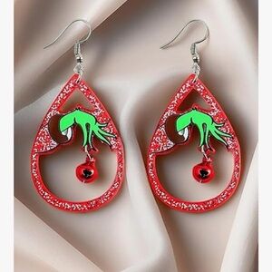Chic Nation Festive Red and Green Earrings